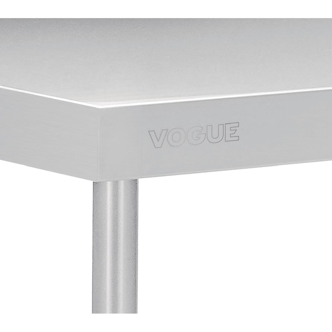 Vogue Premium Stainless Steel Table with Splashback 1200mm - DA339