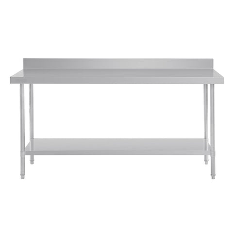 Vogue Premium Stainless Steel Table with Splashback 1500mm - DA340