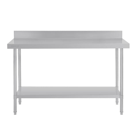 Vogue Premium Stainless Steel Table with Splashback 1800mm - DA341