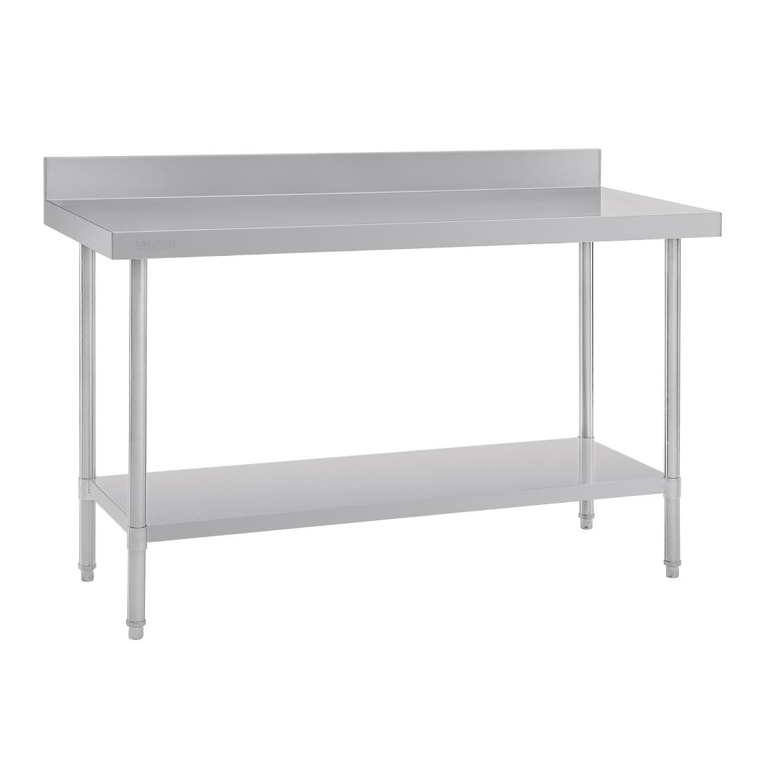 Vogue Premium Stainless Steel Table with Splashback 1800mm - DA341