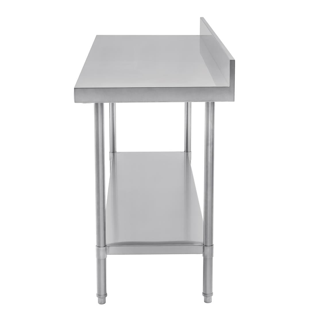 Vogue Premium Stainless Steel Table with Splashback 1800mm - DA341