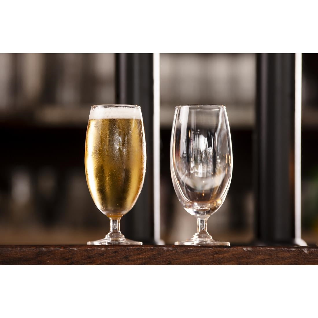 Olympia Stemmed Beer Glasses 420ml (6 Pack) - DA933