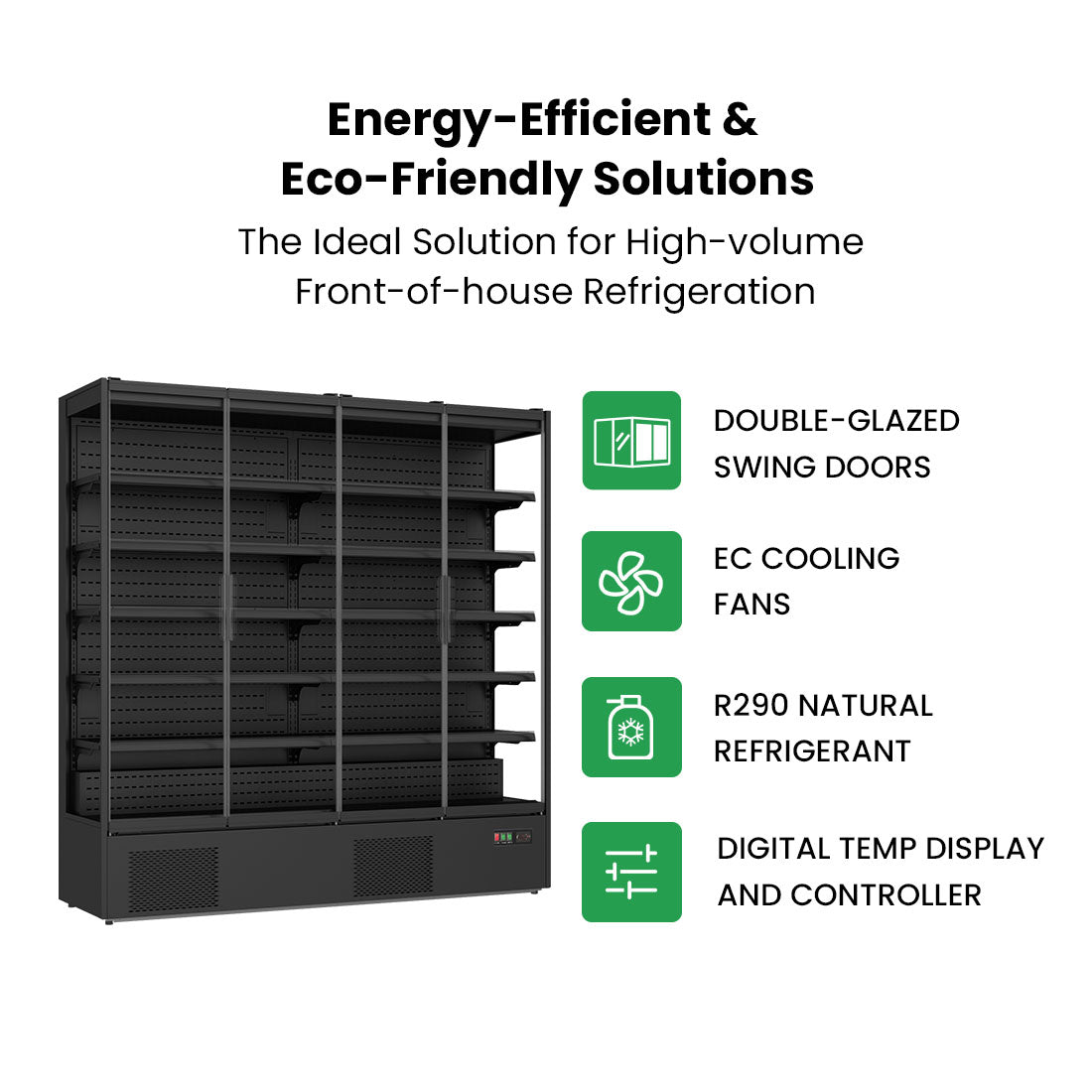 2NDs: Thermaster Supermarket Panorama 4 Door Chiller Display - DC-250B-NSW2083