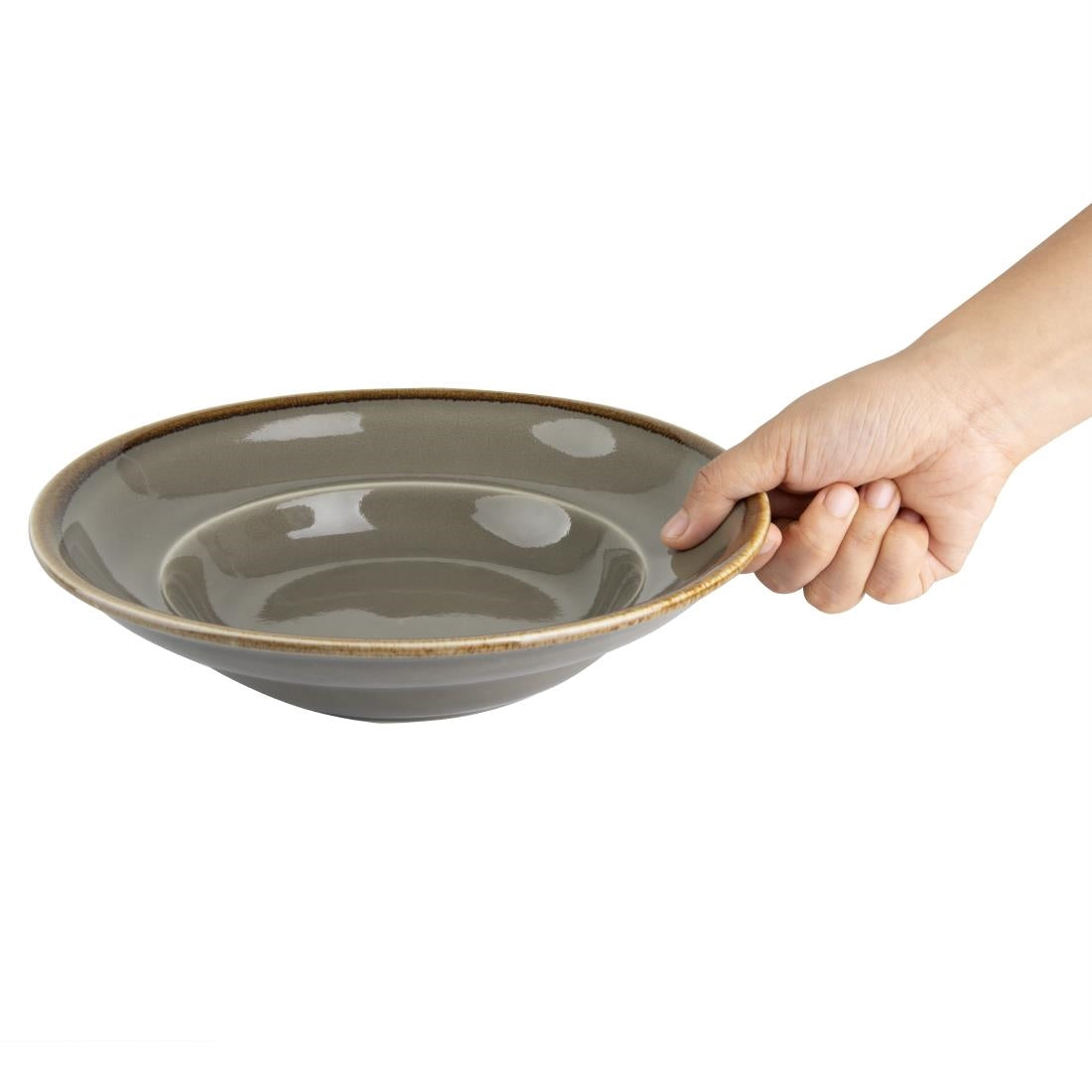 Olympia Kiln Pasta Bowls Smoke 250mm (Pack of 4) - DC308