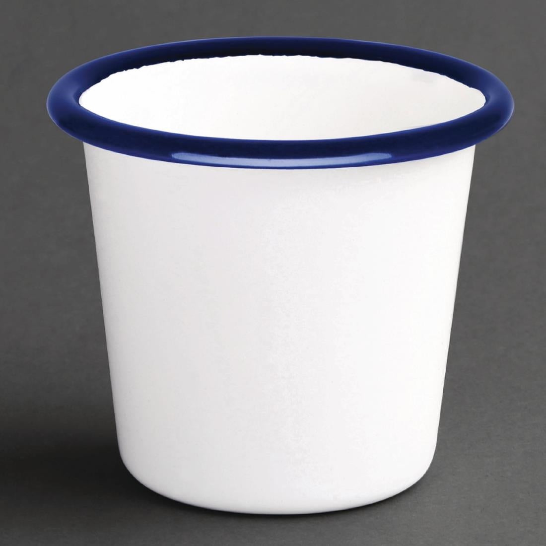 Olympia Enamel Sauce Cup White & Blue - DC383