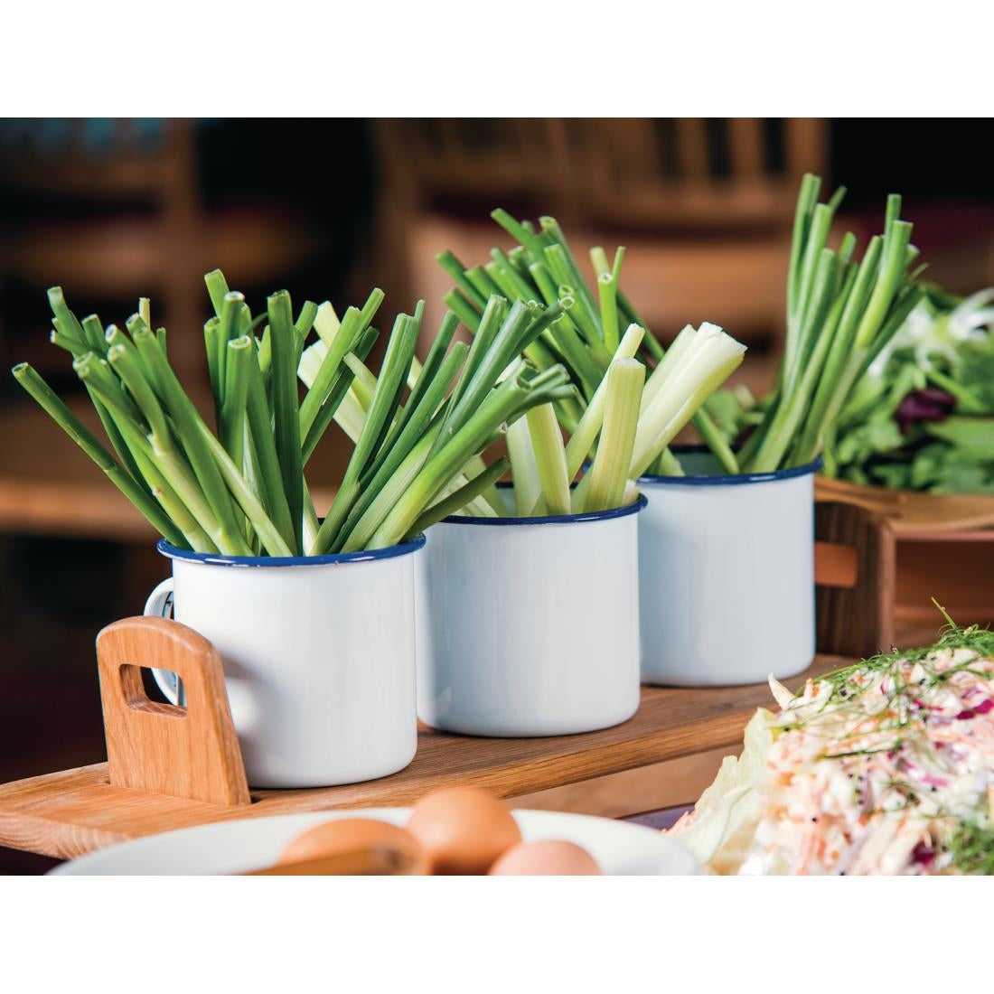 Olympia Large Enamel Soup Mug 670ml - DC398