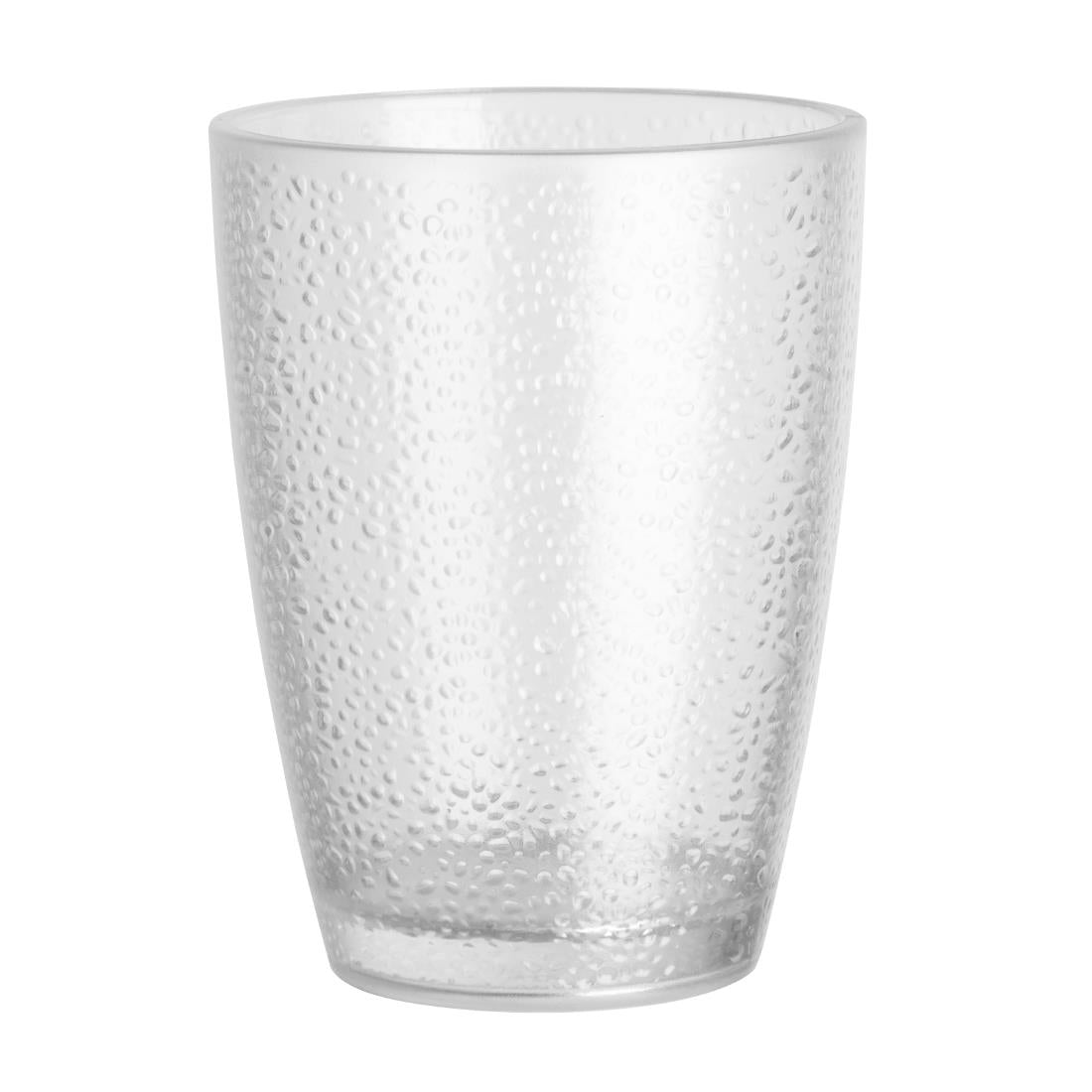 Olympia Kristallon Polycarbonate Tumbler Pebbled Clear 275ml Pack of 6 - DC928