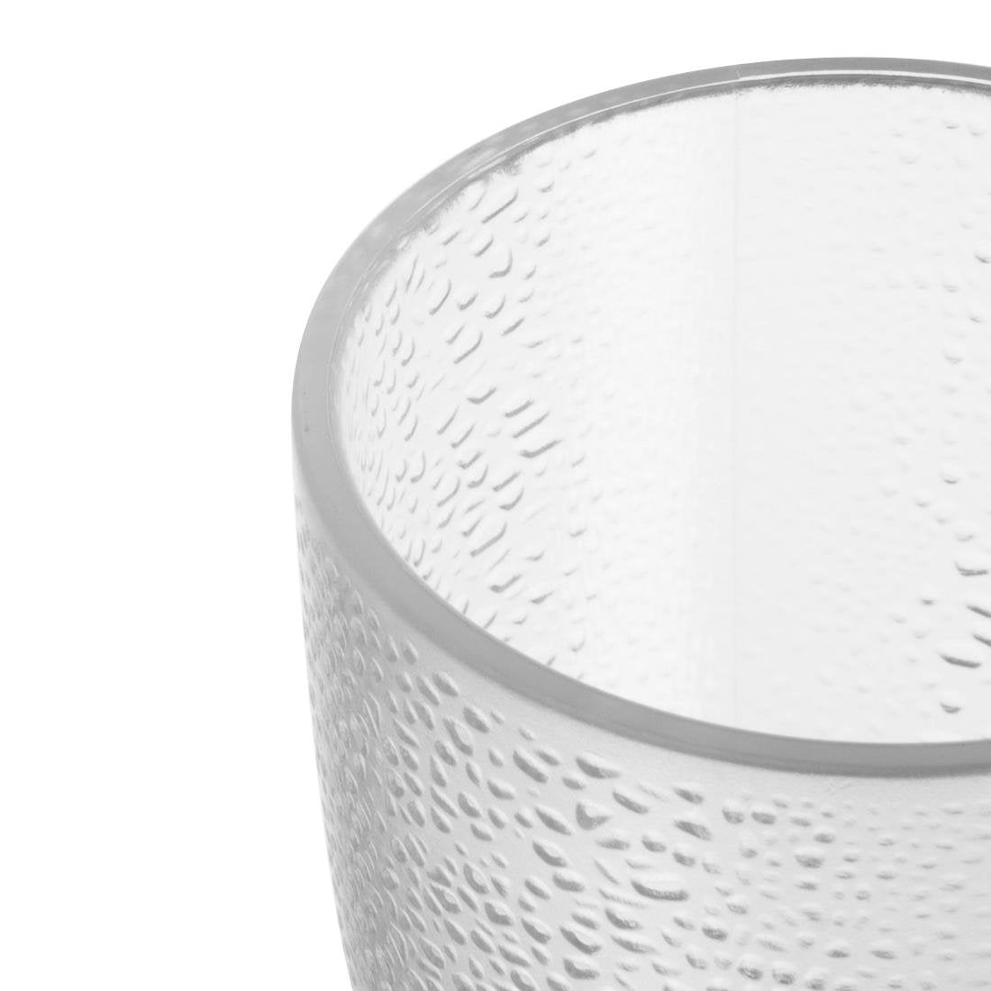 Olympia Kristallon Polycarbonate Tumbler Pebbled Clear 275ml Pack of 6 - DC928