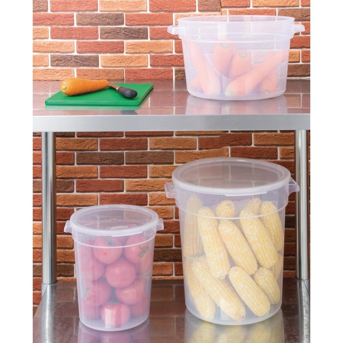 Vogue Polypropylene Round Food Storage Container 10Ltr