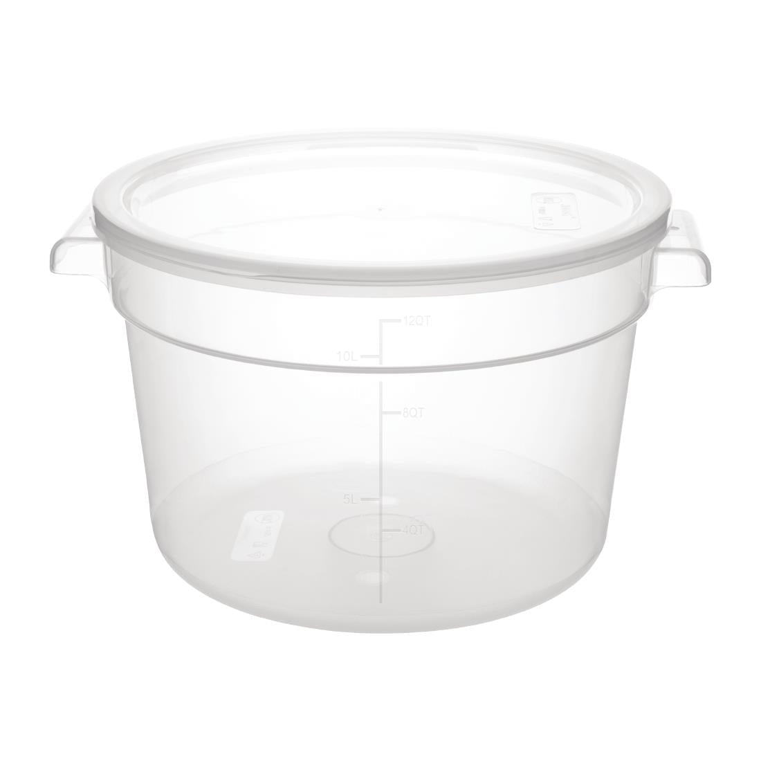 Vogue Polypropylene Round Food Storage Container 10Ltr