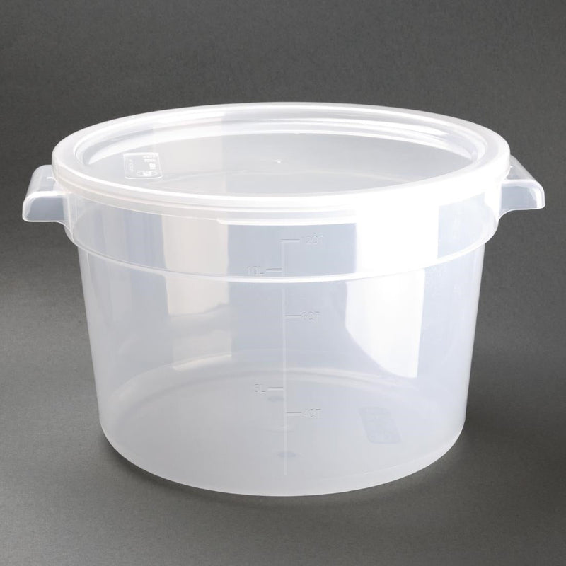 Vogue Polypropylene Round Food Storage Container 10Ltr