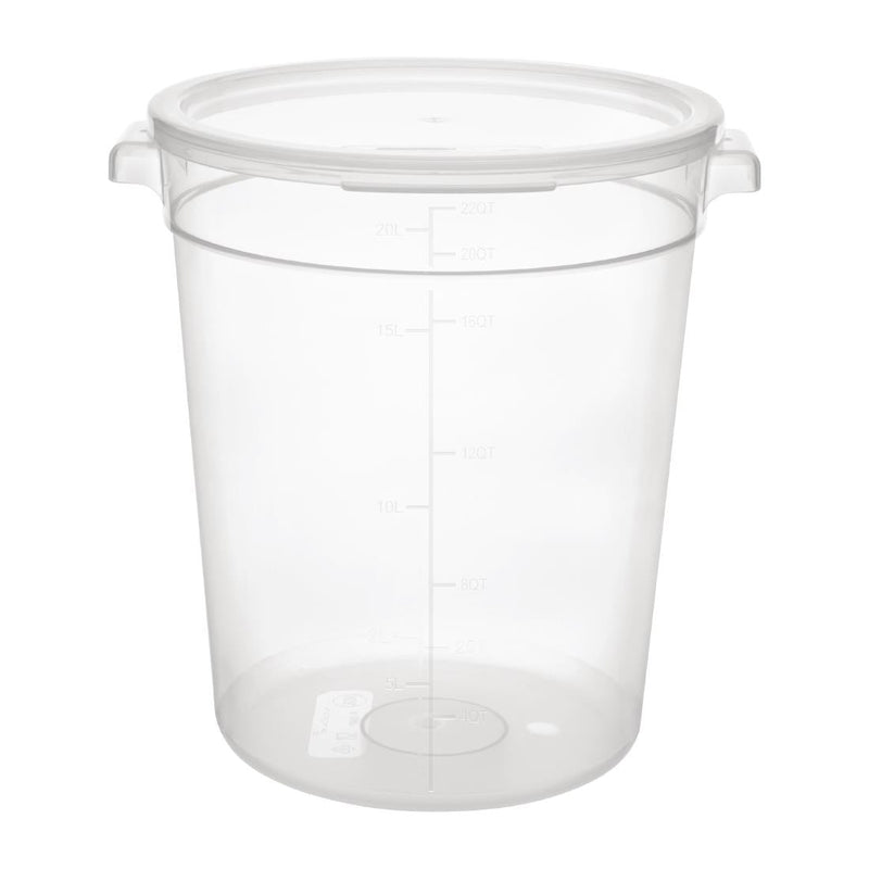 Vogue Polypropylene Round Food Storage Container 20Ltr