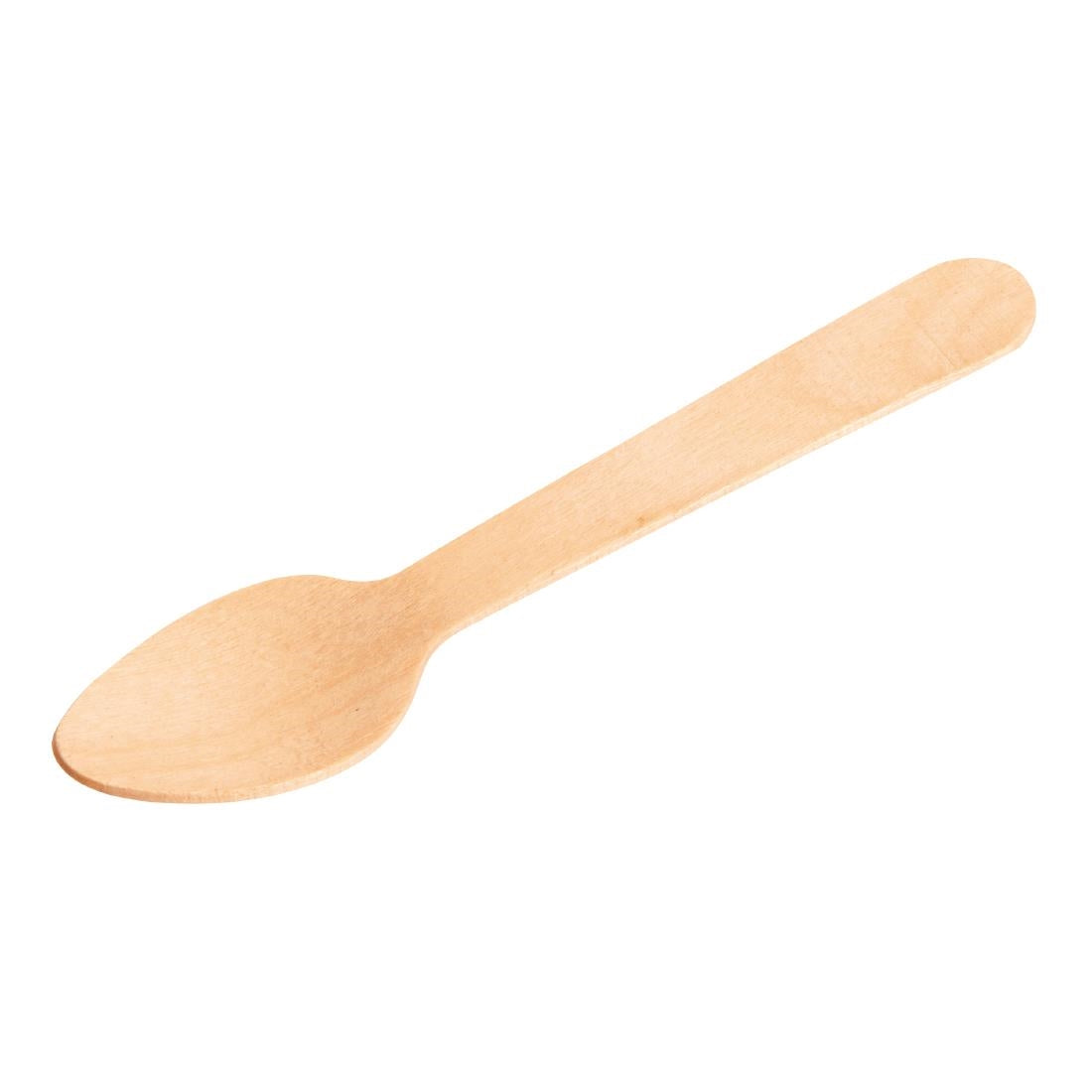 Fiesta Compostable Biodegradable Wooden Teaspoons (Pack of 100) - DK398
