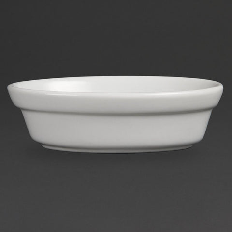 Olympia Whiteware Oval Pie Dishes 145 x 104mm (Pack of 6) - DK806