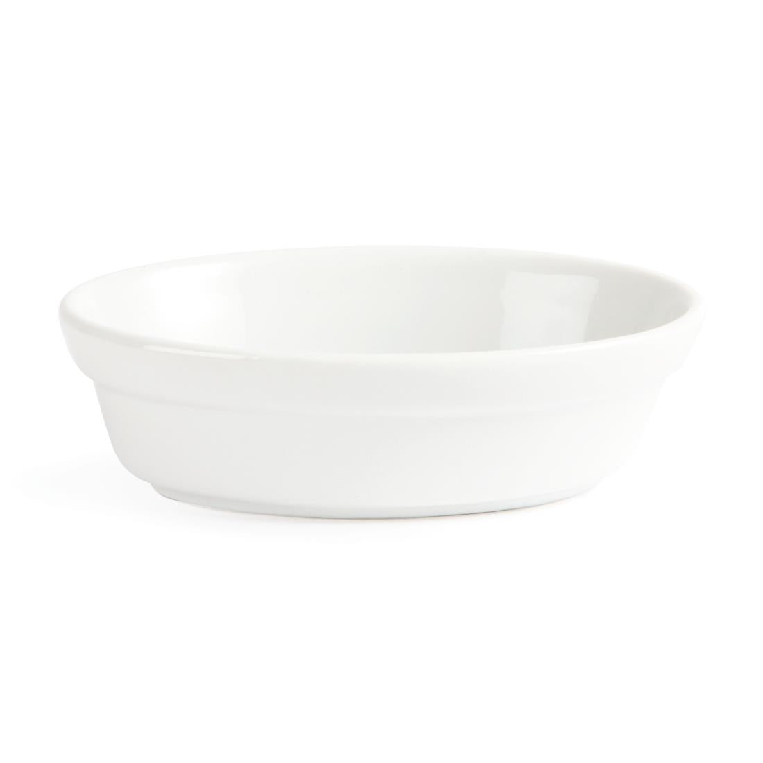 Olympia Whiteware Oval Pie Dishes 145 x 104mm (Pack of 6) - DK806