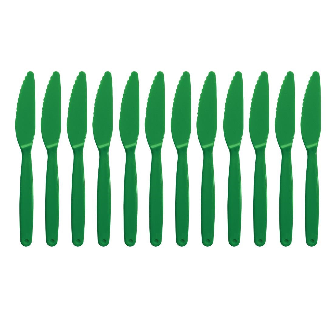 Olympia Kristallon Polycarbonate Knife Green (12 Pack) - DL116