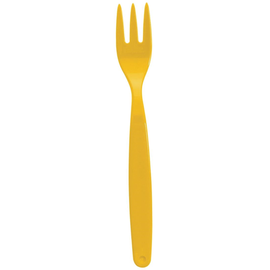Olympia Kristallon Polycarbonate Fork Yellow (12 Pack) - DL119