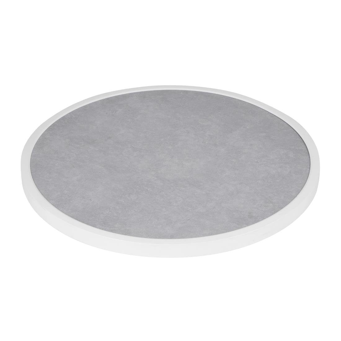 Bolero Fibre Glass Round Table Top Grey Stone Effect 580mm - DL485