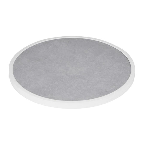 Bolero Fibre Glass Round Table Top Grey Stone Effect 580mm - DL485