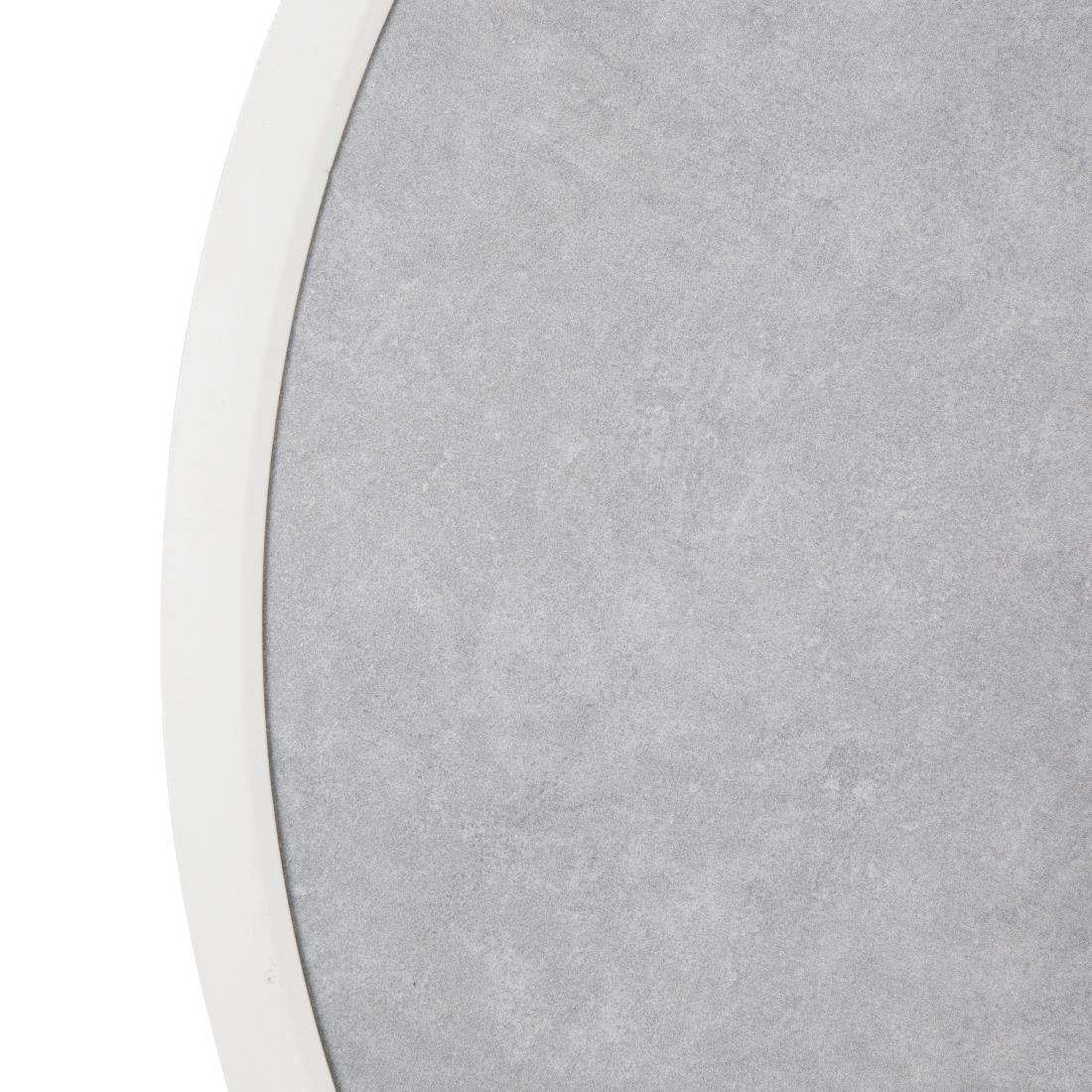 Bolero Fibre Glass Round Table Top Grey Stone Effect 580mm - DL485