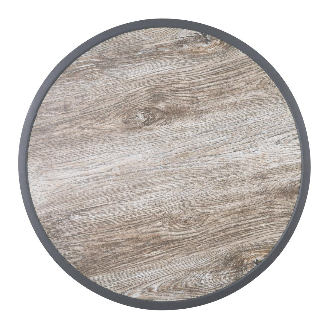 Bolero Fibre Glass Round Table Top Wood Effect 580mm - DL486