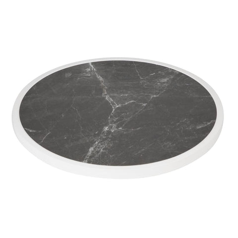Bolero Fibre Glass Round Table Top Dark Granite Effect 580mm - DL487