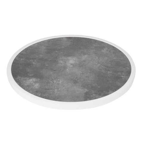 Bolero Fibre Glass Round Table Top Dark Stone Effect 580mm - DL488