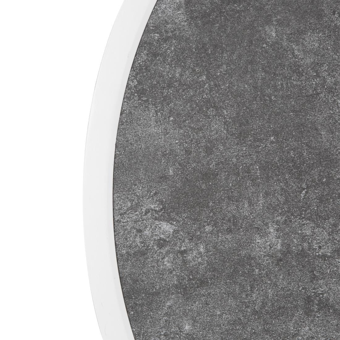 Bolero Fibre Glass Round Table Top Dark Stone Effect 580mm - DL488