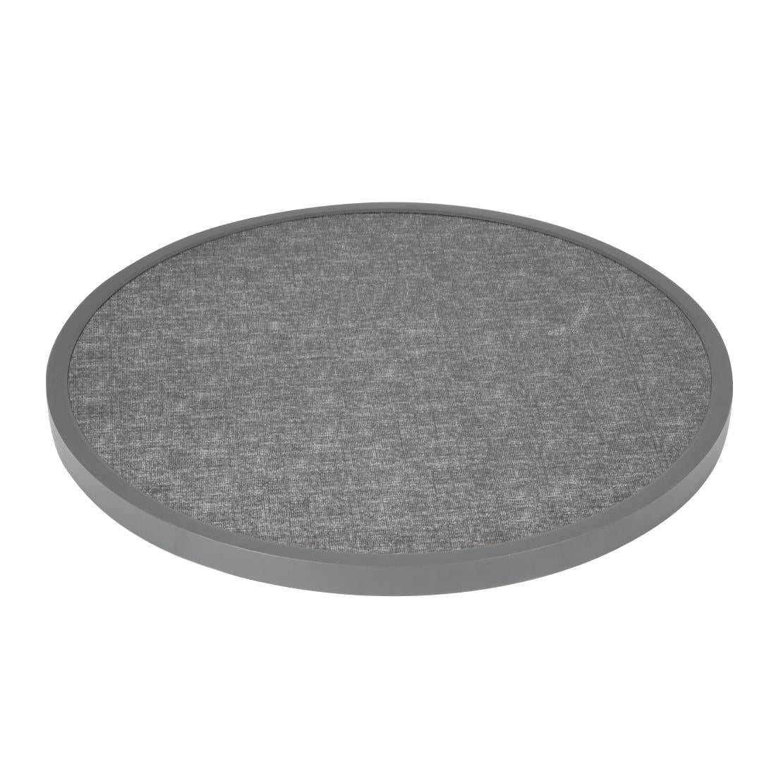 Bolero Fibre Glass Round Table Top Brushed Black 580mm - DL489