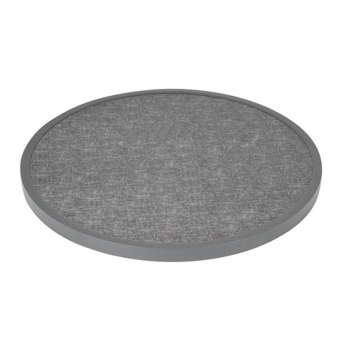 Bolero Fibre Glass Round Table Top Brushed Black 580mm - DL489