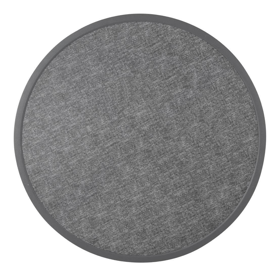 Bolero Fibre Glass Round Table Top Brushed Black 580mm - DL489