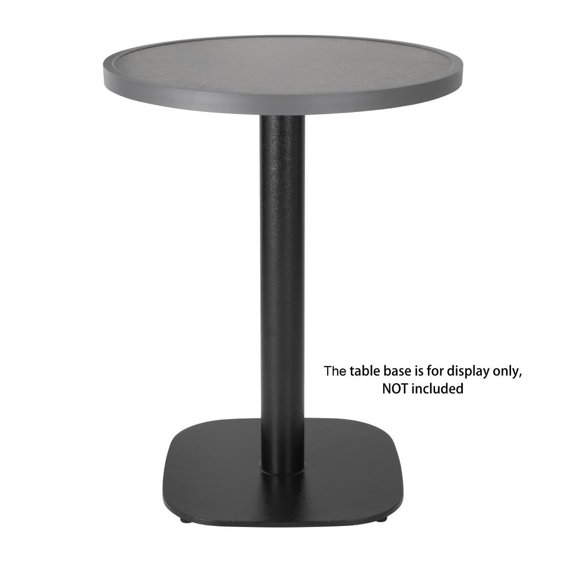 Bolero Fibre Glass Round Table Top Brushed Black 580mm - DL489