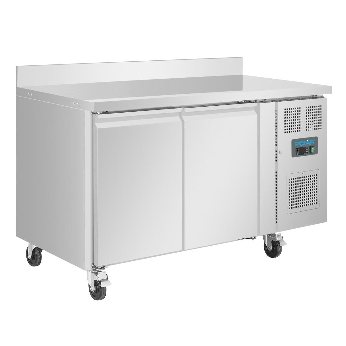 Polar U-Series Double Door Counter Fridge with Upstand 282Ltr - UA064-A