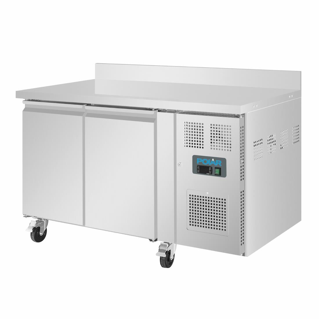 Polar U-Series Double Door Counter Fridge with Upstand 282Ltr - UA064-A