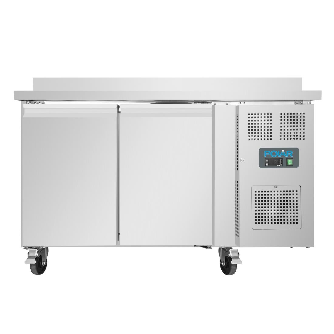 Polar U-Series Double Door Counter Fridge with Upstand 282Ltr - UA064-A