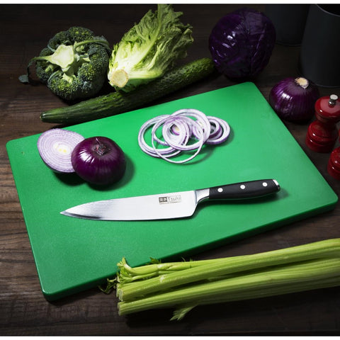Hygiplas Extra Thick Low Density Chopping Board Green - 450x300x20mm - DM006