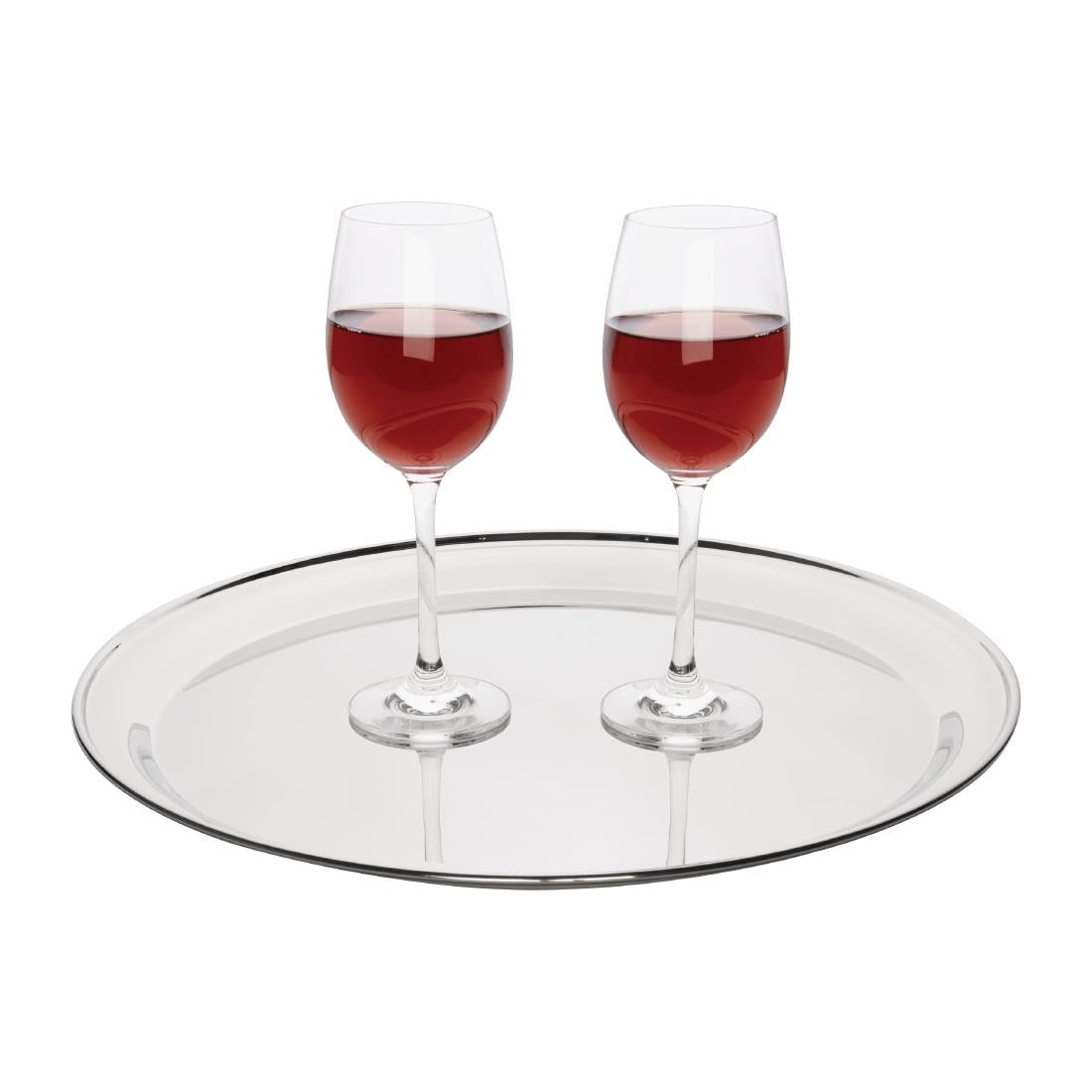 Olympia Stainless Steel Round Serving Tray 405mm - DM194