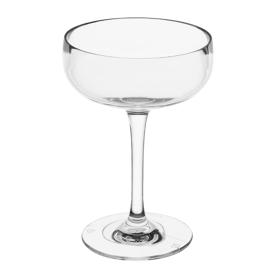 Olympia Kristallon Polycarbonate Champagne Coupe Glasses - 210ml (Pack 12) - DM270