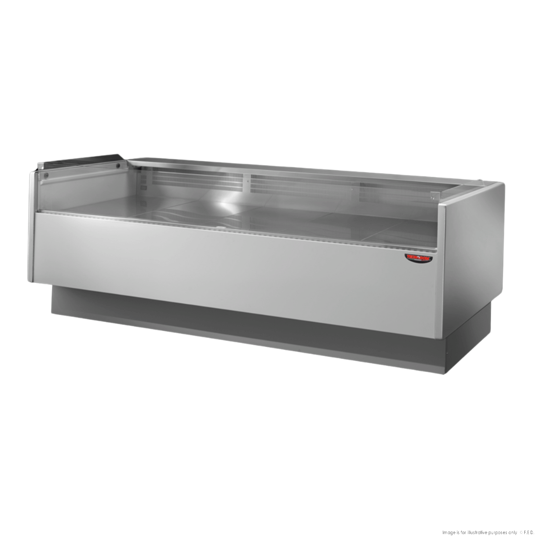 TECNODOM Tecnodom Serie Mr80 Black 2480 Self-Serving Deli Display With Storage And Castors TDMR-0825SELF