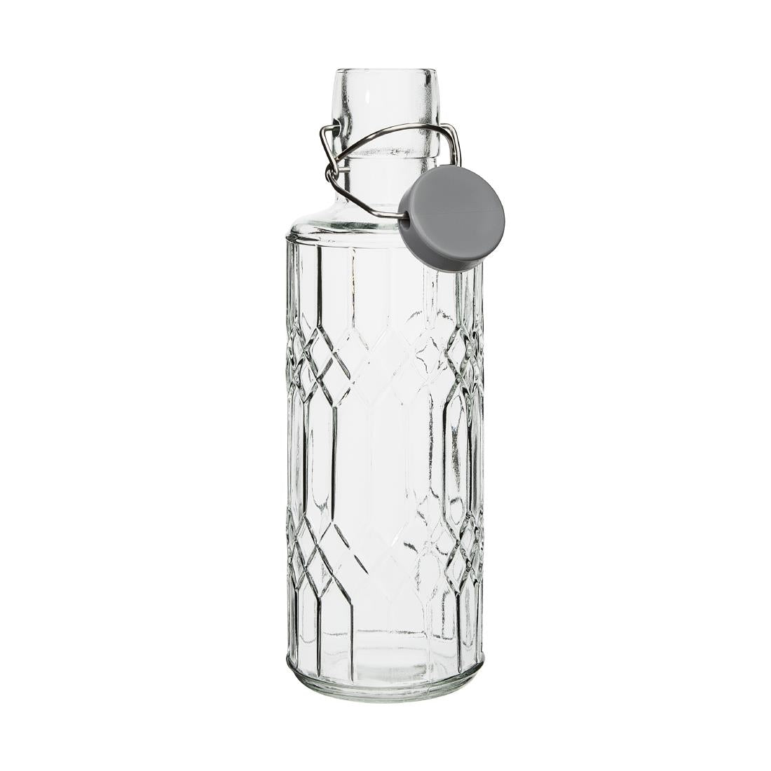 Olympia Geo Glass Water Bottle with Stopper 640ml (6 Pack) - DN817