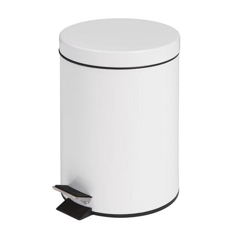 Bolero Pedal Bin White 5Ltr - DP038