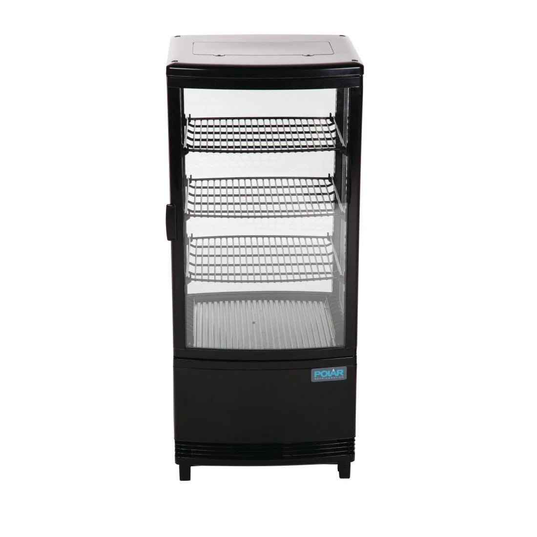 Polar C-Series Energy Efficient Curved Door Display Fridge Black - 86Ltr