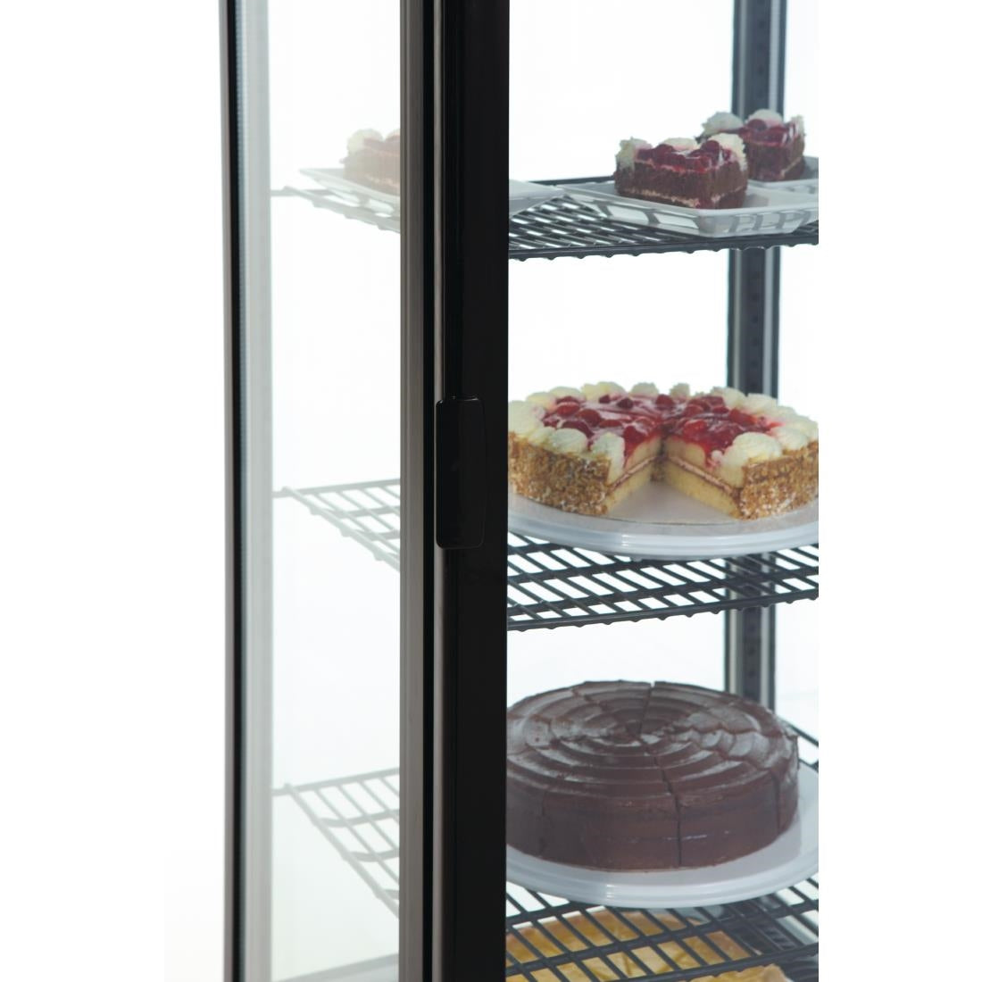 Polar C-Series Energy Efficient Curved Door Display Fridge Black - 235Ltr