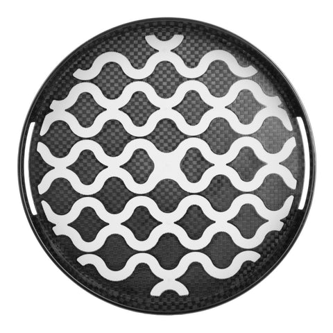 Olympia Kristallon PC Round Non Slip Tray with Handles 300mm - DP664