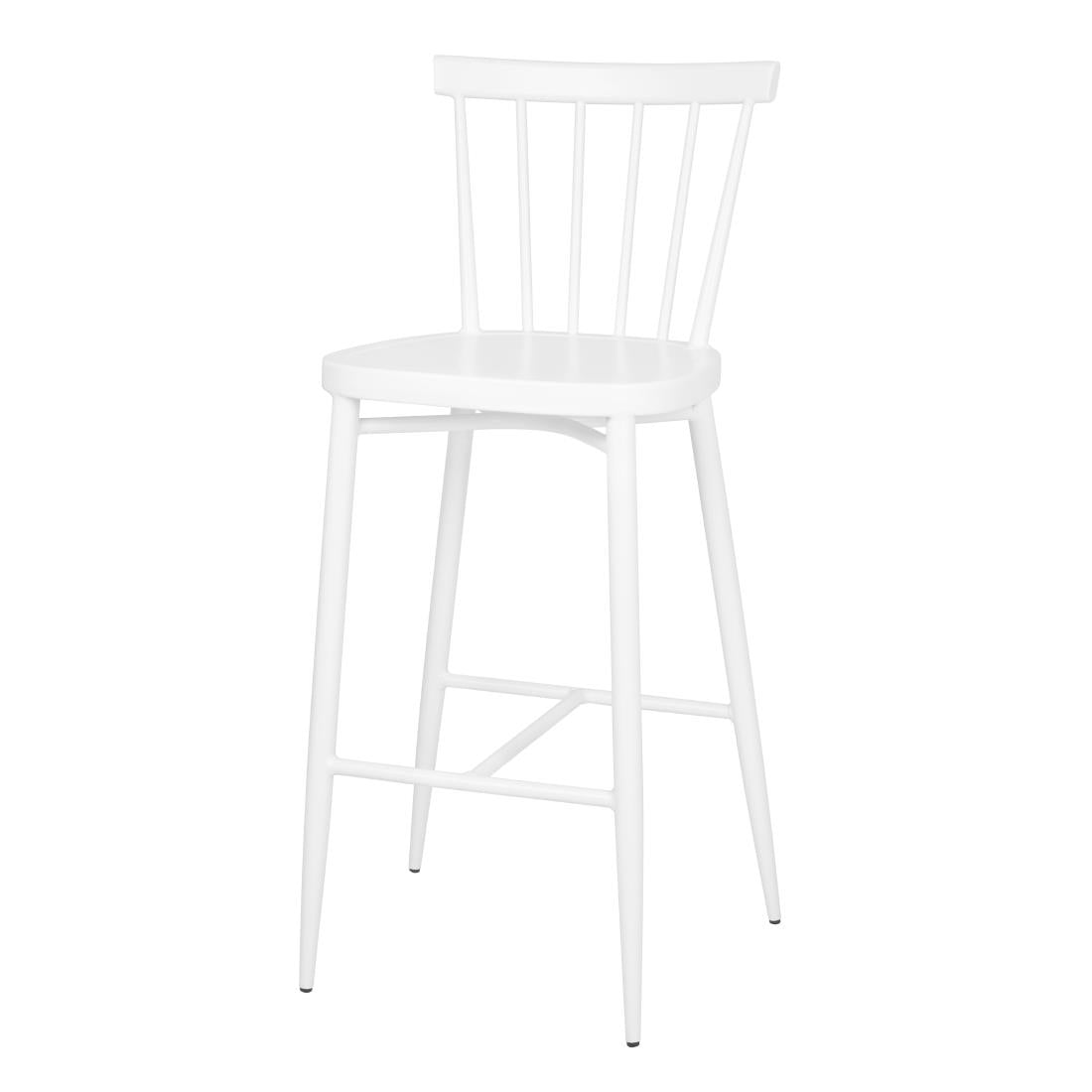 Bolero Windsor Aluminium White High Stools (2 Pack) - DP719