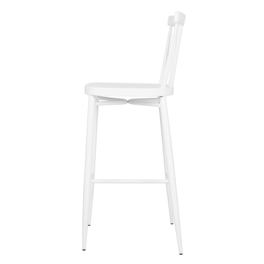 Bolero Windsor Aluminium White High Stools (2 Pack) - DP719