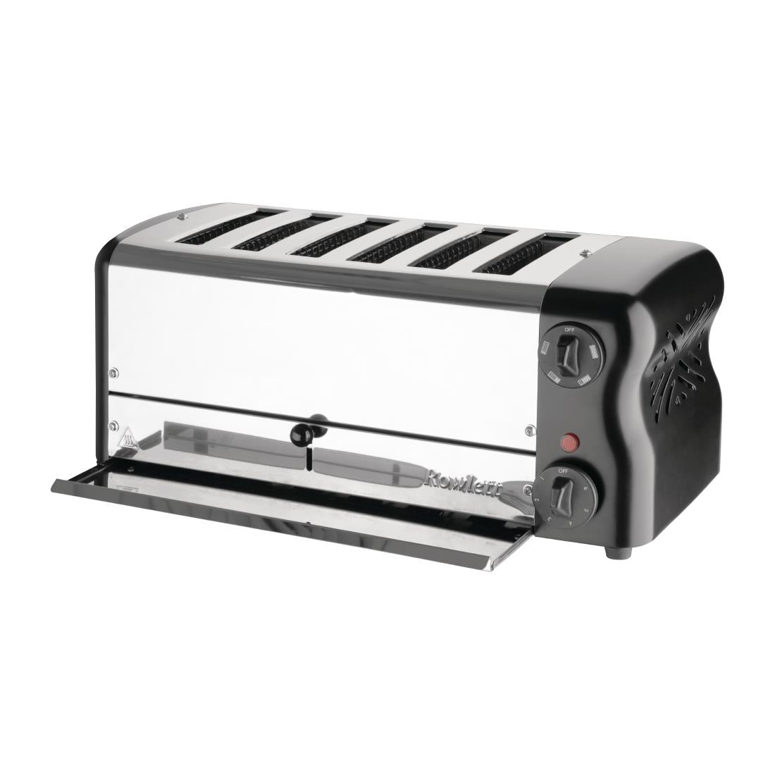 Rowlett Esprit 6 Slot Toaster Jet Black w/2x Additional Elements & Sandwich Cage - HW917-A