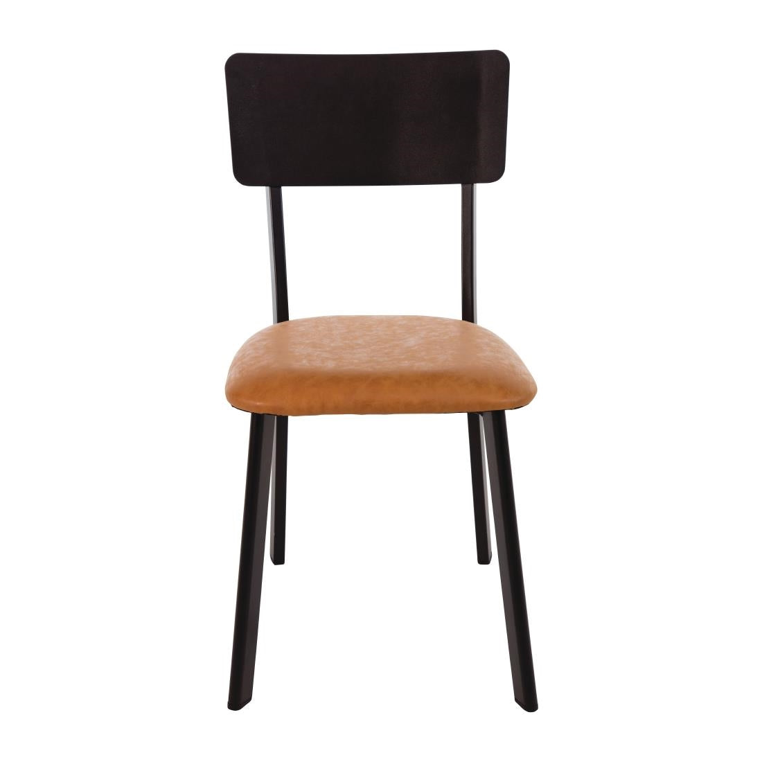 Bolero Metal & PU Side Chair Vintage Camel (Pack 4) - DR300