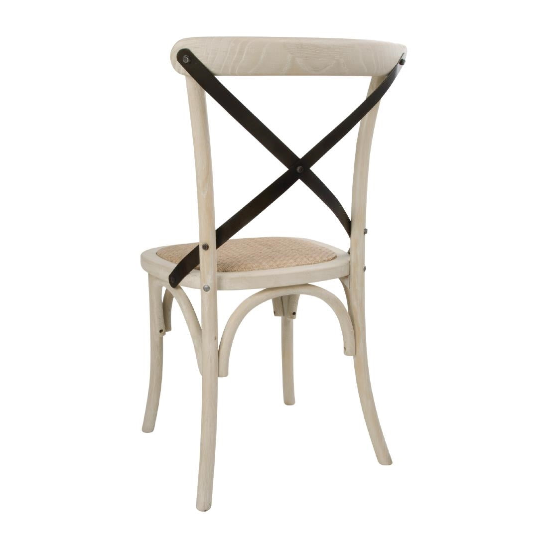 Bolero Bentwood Chairs with Metal Cross Backrest (2 Pack) - DR306