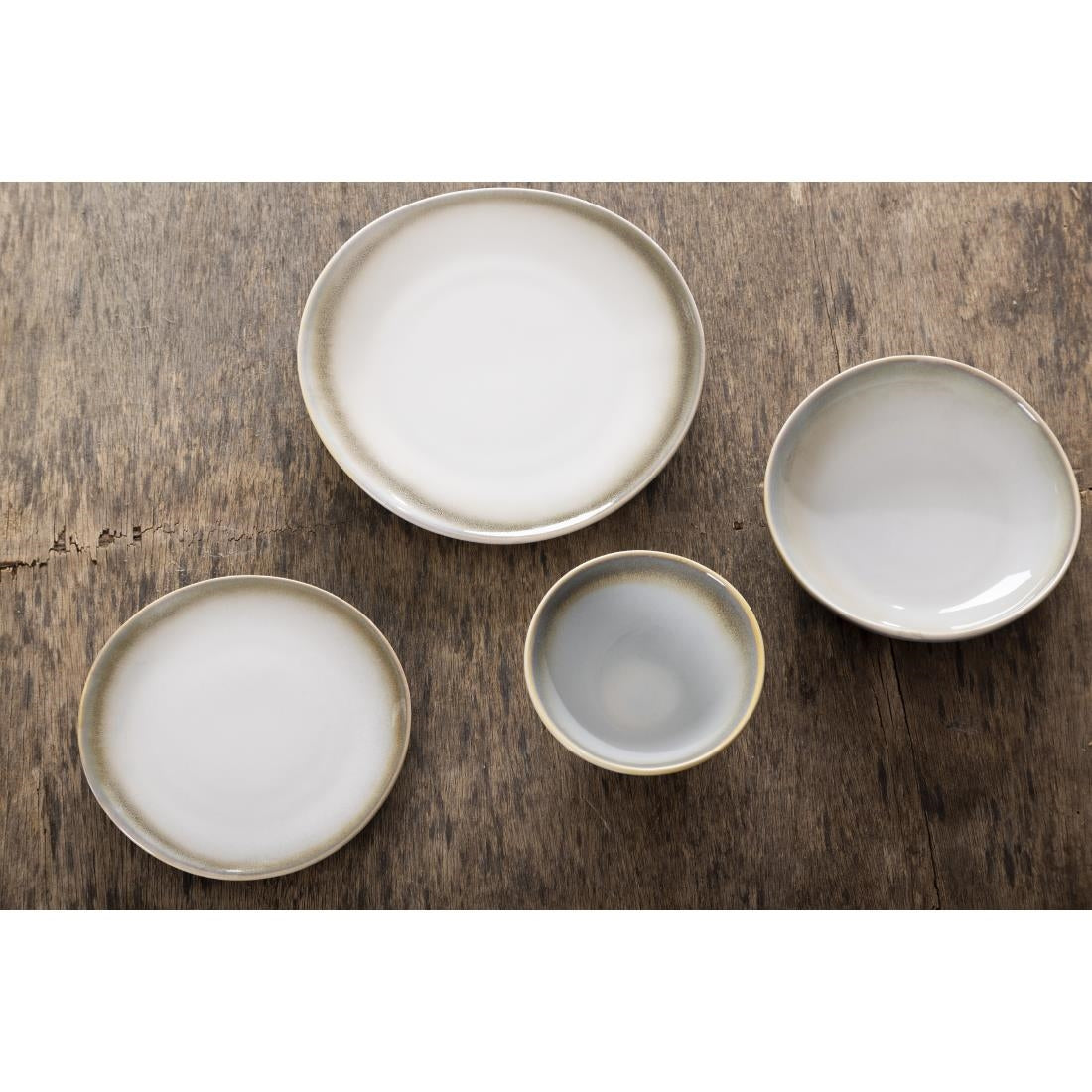Olympia Birch Taupe Wide Bowls 208mm (Pack of 6) - DR784